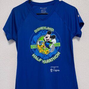 Disneyland Half Marathon Champion M Blue Athletic Shirt